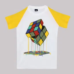 RISH Kids Round Neck Raglan Sleeves Graphic Printed Cotton T-shirt-image-21