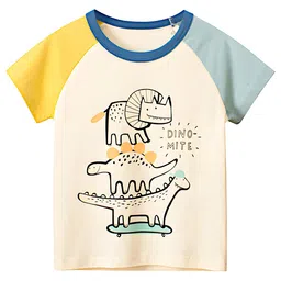 BAESD Kids Graphic Printed Round Neck Cotton T-shirt-image-67