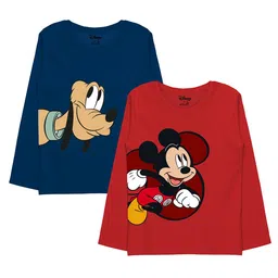 Minicult Boys Pack Of 2 Mickey & Pluto Printed Cotton T-shirts-picture-44