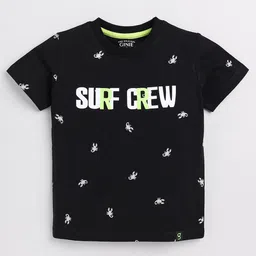Ginie Boys Typography Printed Cotton T-shirt-image-88