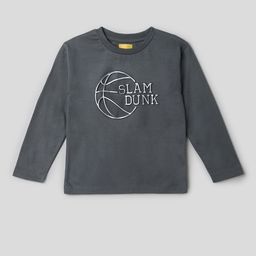 Somersault Kids Typography Round Neck Long Sleeves Printed Cotton T-shirt-28