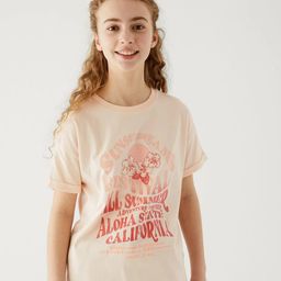 Marks & Spencer Girls Typography Printed Cotton T-shirt-image-87