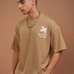 HIGHLANDER Men Solid Round Neck Relaxed Fit T-shirt-picture-46