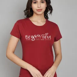 Trend Level Women Typography Printed T-shirt-image-28