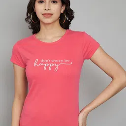 Trend Level Women Typography Printed T-shirt-54