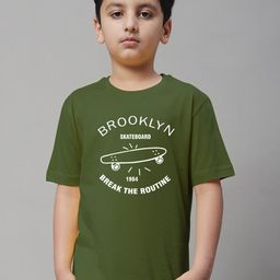 Friskers Boys Typography Printed Round Neck Cotton Regular T-shirt-image-96