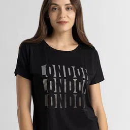 Van Heusen Women Typography Printed xl Round Neck T-shirt-picture-37