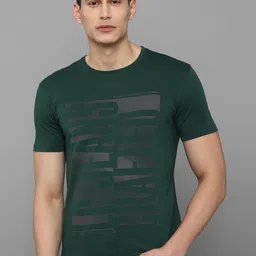 Louis Philippe Jeans Men Teal Green Typography Printed T-shirt-image-15