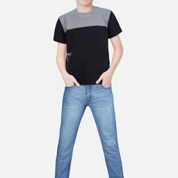 Palm Tree Boys Black & Grey Typography Printed T-shirt-picture-18