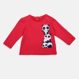 Chicco Infant Girls Panda Printed Long Sleeves Cotton T-shirt-image-88