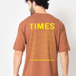 Imsa Moda Typography Printed Knitted Cotton Oversized T-shirt-image-62