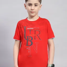 Monte Carlo Boys Typography Printed Round Neck Cotton T-shirt-image-90