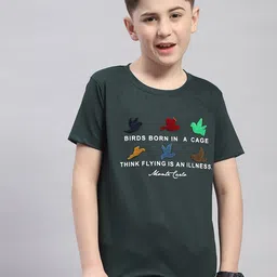 Monte Carlo Boys Typography Printed Cotton T-shirt-image-64