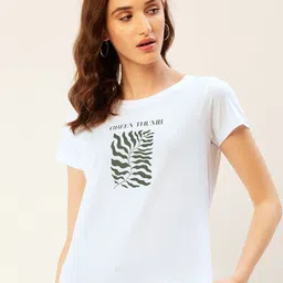 ether White Graphic Printed Round Neck Short Sleeves Cotton Regular T-shirt-image-78