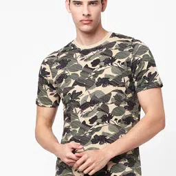 Celio Floral Printed Short Sleeves Cotton T-shirt-image-22