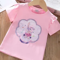 YK Girls Printed T-shirt-image-71