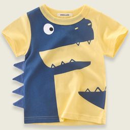 INCLUD Boys Yellow Printed T-shirt-image-0