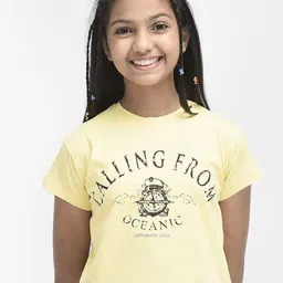 Crimsoune Club Girls Typography Printed T-shirt-56