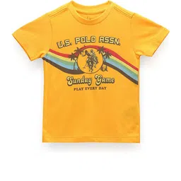 U.S. Polo Assn. Kids Boys Printed Round Neck Short Sleeves Cotton Regular T-shirt-image-91