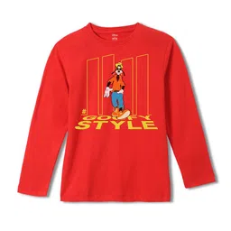Wear Your Mind Boys Goofy Printed Round Neck Regular Fit Cotton T-Shirt-image-87