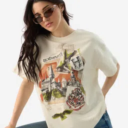 The Souled Store Women Graphic Printed Cotton T-shirt-image-77