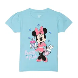 Wear Your Mind Girls Minnie Mouse Cotton Printed Causal T-shirt-picture-1