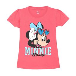Wear Your Mind Girls Minnie Mouse Printed Pure Cotton T-shirt-image-25