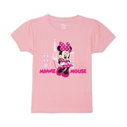 Wear Your Mind Girls Minnie Mouse Printed Knitted Pure Cotton T-Shirt-image-90