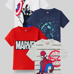 Marvel by Miss and Chief Boys 4 Printed T-shirt-image-75