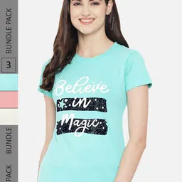 Fabflee Pack Of 3 Printed Cotton T-shirts-picture-15