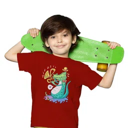 BRATMA Kids Round Neck Graphic Printed Cotton T-shirt-picture-50