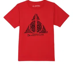 Harry Potter by Wear Your Mind Boys Red Harry Potter Printed Pure Cotton T-shirt-image-22
