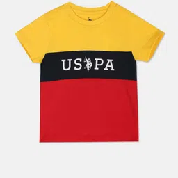 U.S. Polo Assn. Kids Boys Brand Logo Printed Round Neck Pure Cotton T-shirt-image-50