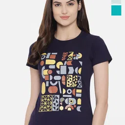 Fabflee Regular Fit Pack Of 3 Printed Round Neck Cotton T-shirt-image-74