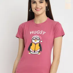Fabflee Regular Fit Pack Of 3 Printed Round Neck Cotton T-shirt-image-82
