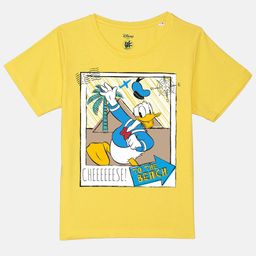 YK Disney Boys Superhero Donald Duck Printed Pure Cotton T-shirt-image-93