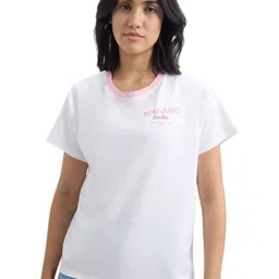 Pepe Jeans Women Typography Printed Round Neck Cotton T-shirt-image-55