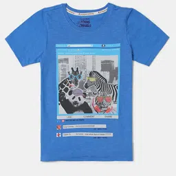Jockey Boys Combed Cotton Printed Round Neck Regular Fit Round Neck Tshirt - CB02-image-50