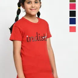 BAESD Girls Pack Of 6 Printed Cotton T-shirt-image-40