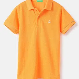 United Colors of Benetton Boys Polo Collar Pure Cotton T-shirt-image-97