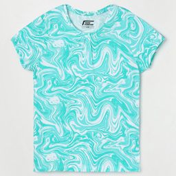 Fame Forever by Lifestyle Girls Green Floral Printed Cotton T-shirt-image-35