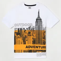Fame Forever by Lifestyle Boys White Printed Cotton T-shirt-image-77