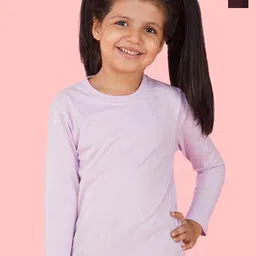 NUSYL Girls Pack Of 2 Round Neck Cotton Casual T-shirt-55
