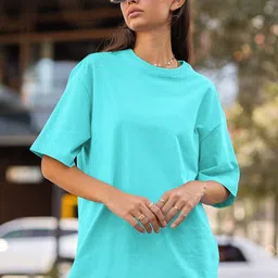 CAPTCHA Round Neck Extended Sleeves Cotton Casual T-shirt-picture-49