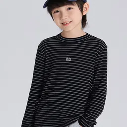 LULU & SKY Boys Striped Drop-Shoulder Sleeves T-shirt-picture-44