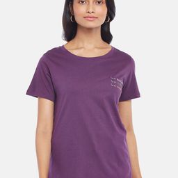 Honey by Pantaloons Women Purple T-shirt-picture-28