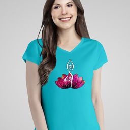 Pootlu Graphic Printed V-Neck Cotton Regular T-shirt-image-96