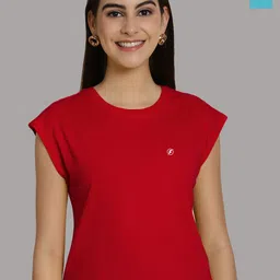 Friskers Women Red 2 Extended Sleeves T-shirt-image-84