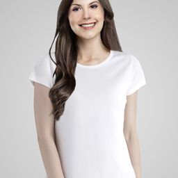 Pootlu Women White Solid Pure Cotton T-shirt-image-79