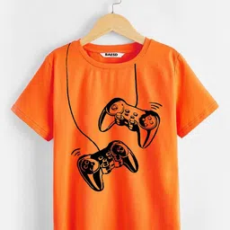 BAESD Boys Graphic Printed Short Sleeves Cotton T-shirt-image-35